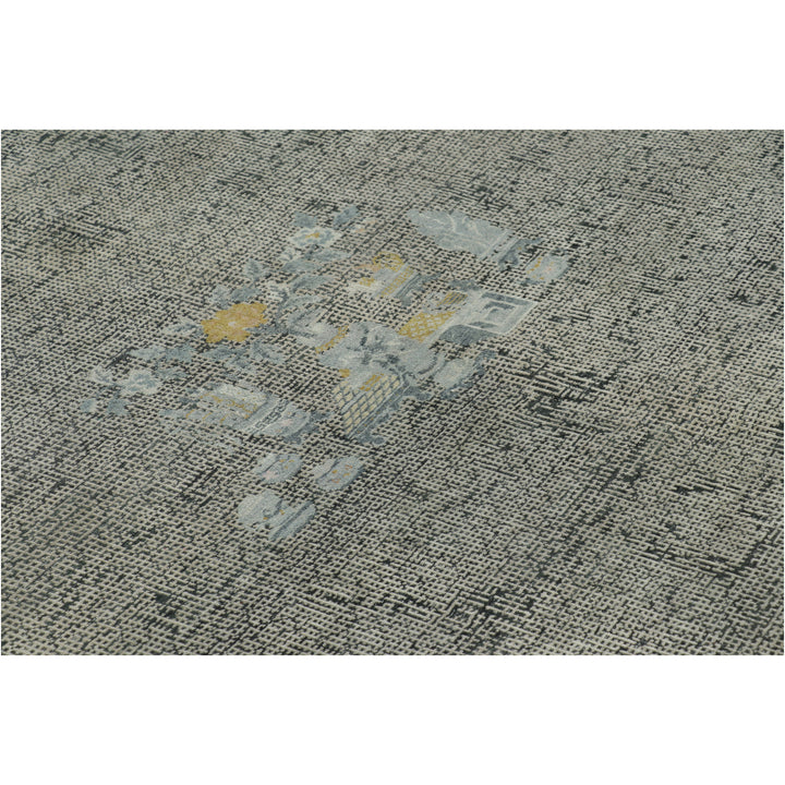 Grey Traditional Wool Silk Rug - 8'1" x 10'1"
