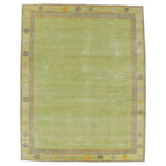 Green Traditional Wool Silk Rug - 8'1" x 10'3"