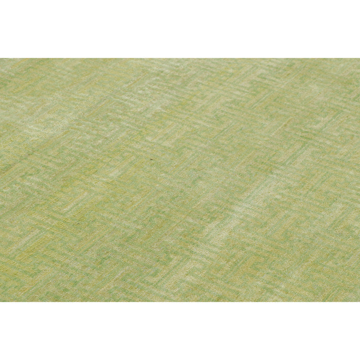 Green Traditional Wool Silk Rug - 8'1" x 10'3"