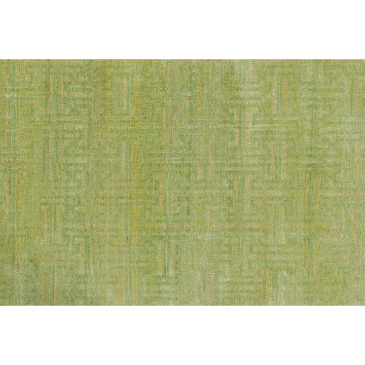 Green Traditional Wool Silk Rug - 8'1" x 10'3"