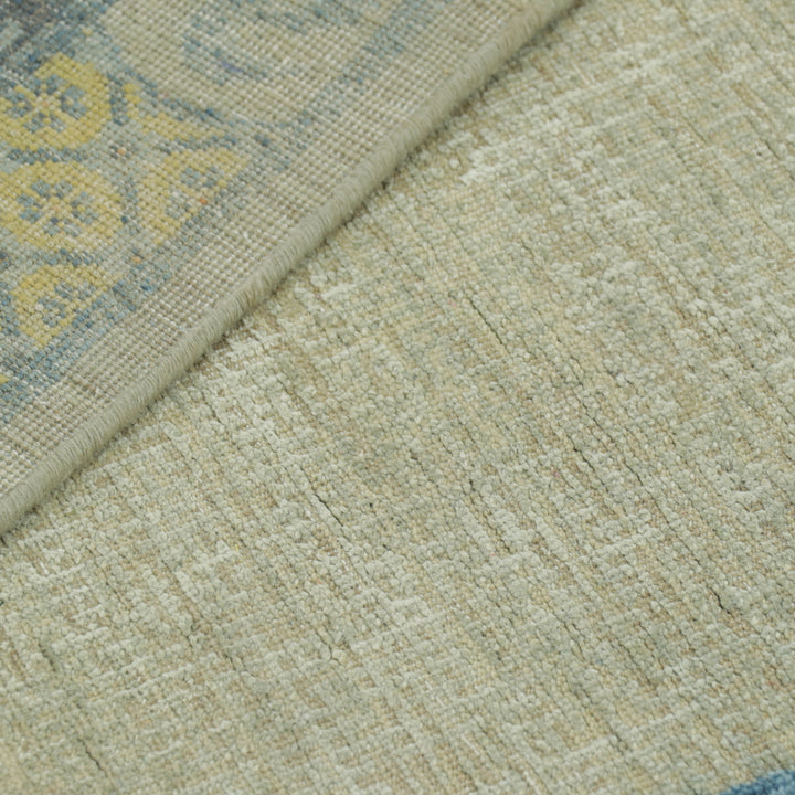 Blue Traditional Wool Silk Rug - 7'11" x 10'