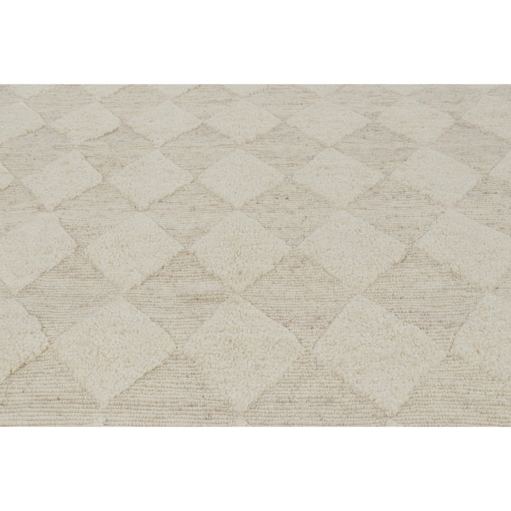 Ivory Moroccan Wool Rug - 9'3" x 12'