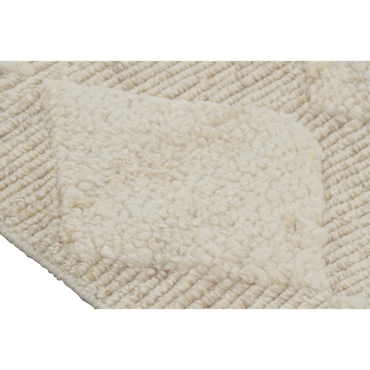 Ivory Moroccan Wool Rug - 9'3" x 12'