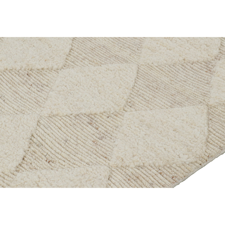 Ivory Moroccan Wool Rug - 9'3" x 12'
