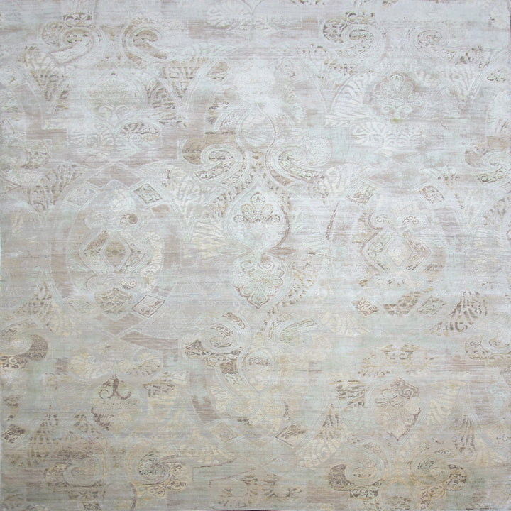 Multicolored Traditional Silk Rug - 8'10" x 11'11"