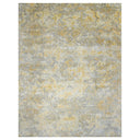 Grey Gold Traditional Silk Rug - 9' x 12'9"