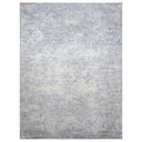 Grey Gold Traditional Silk Rug - 9' x 12'9"