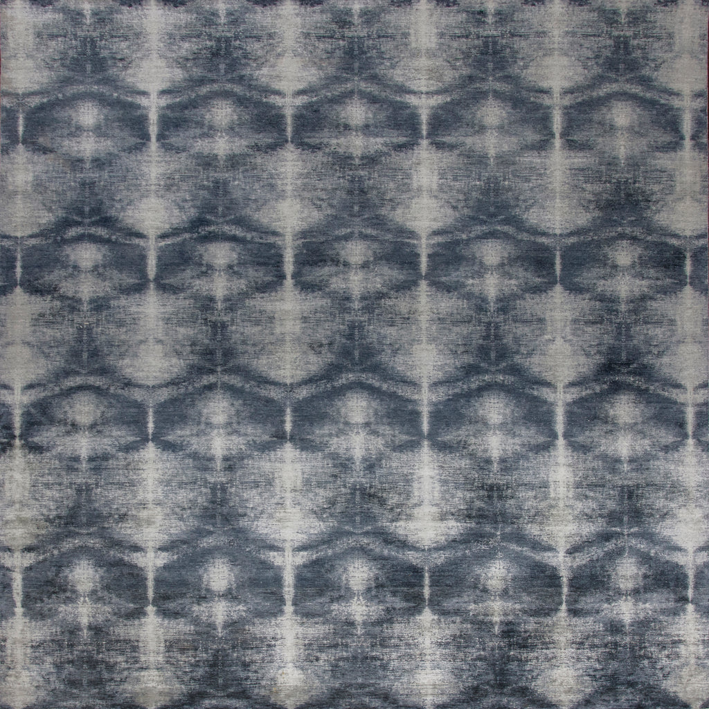 Blue Traditional Silk Wool Blend Rug - 9'1" x 12'2"