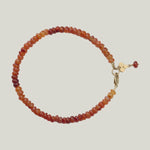 Large Ombre Carnelian Beaded Bracelet