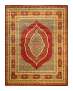 Red Traditional Mogul Wool Rug - 8'3" x 10'6"