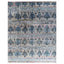 Grey Traditional Ikat Wool Rug - 8'1" x 10'1"