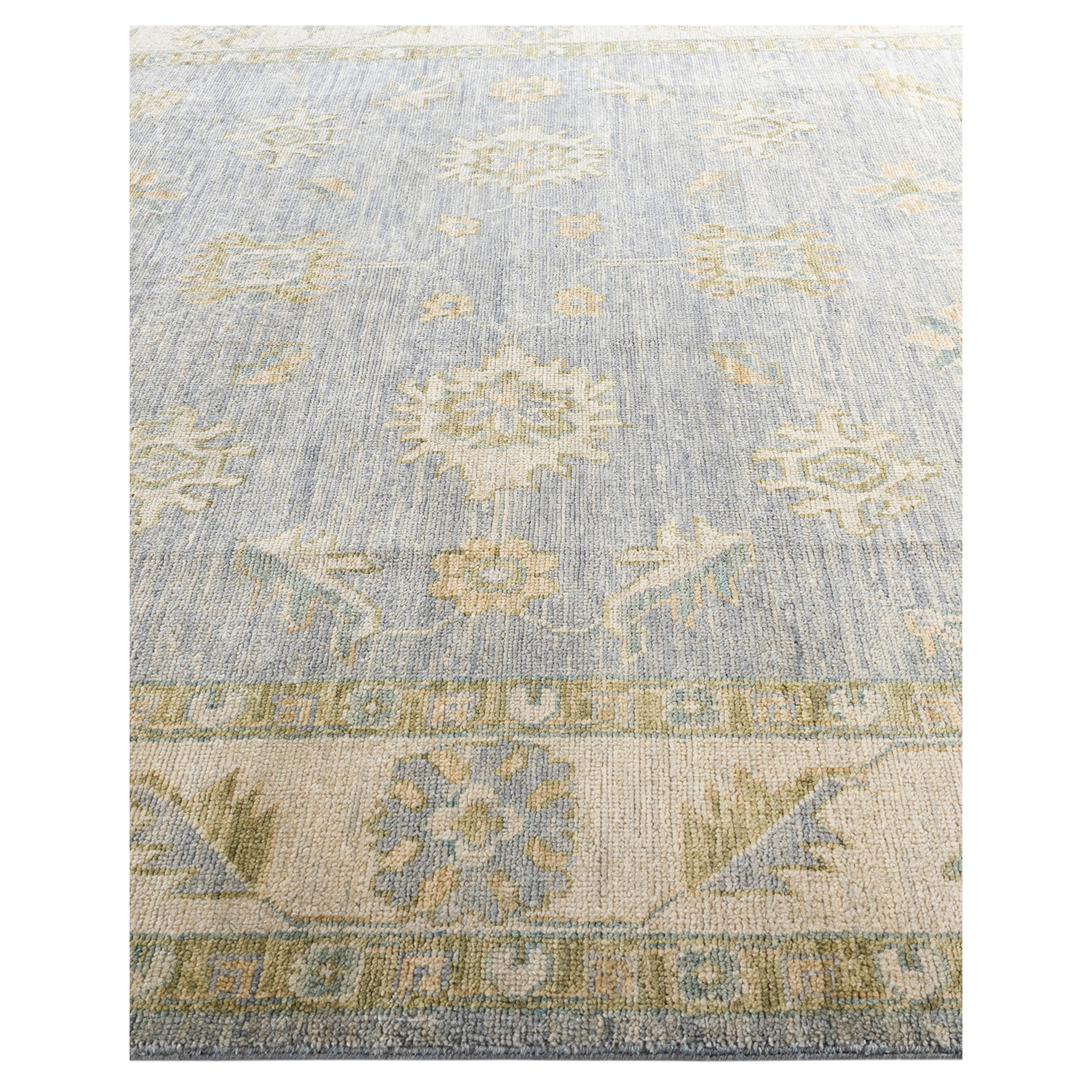 Grey Traditional Wool Rug - 8'1" x 9'8"