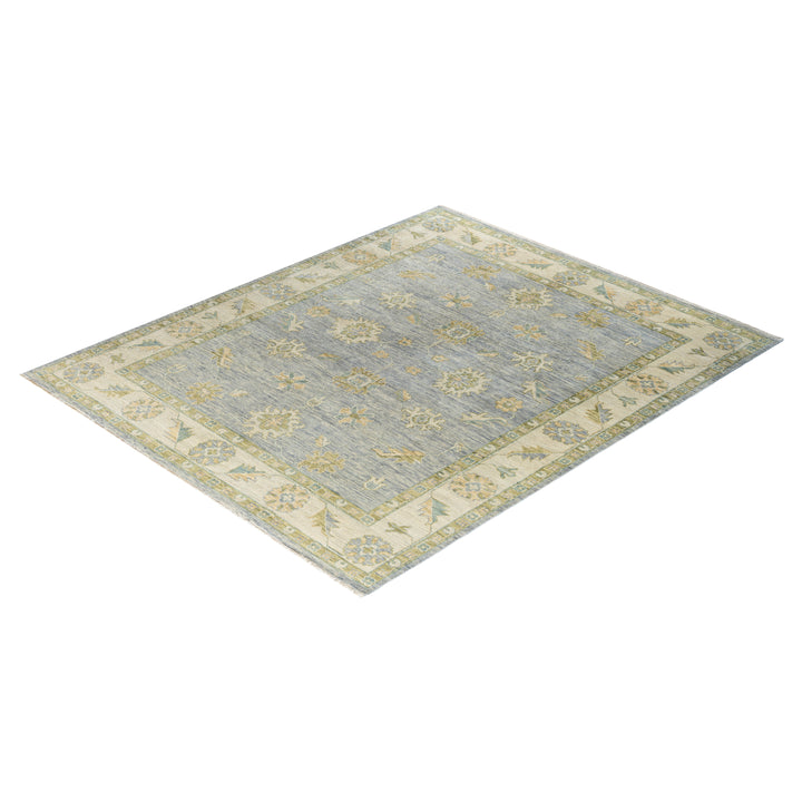 Grey Traditional Wool Rug - 8'1" x 9'8" M6271-20