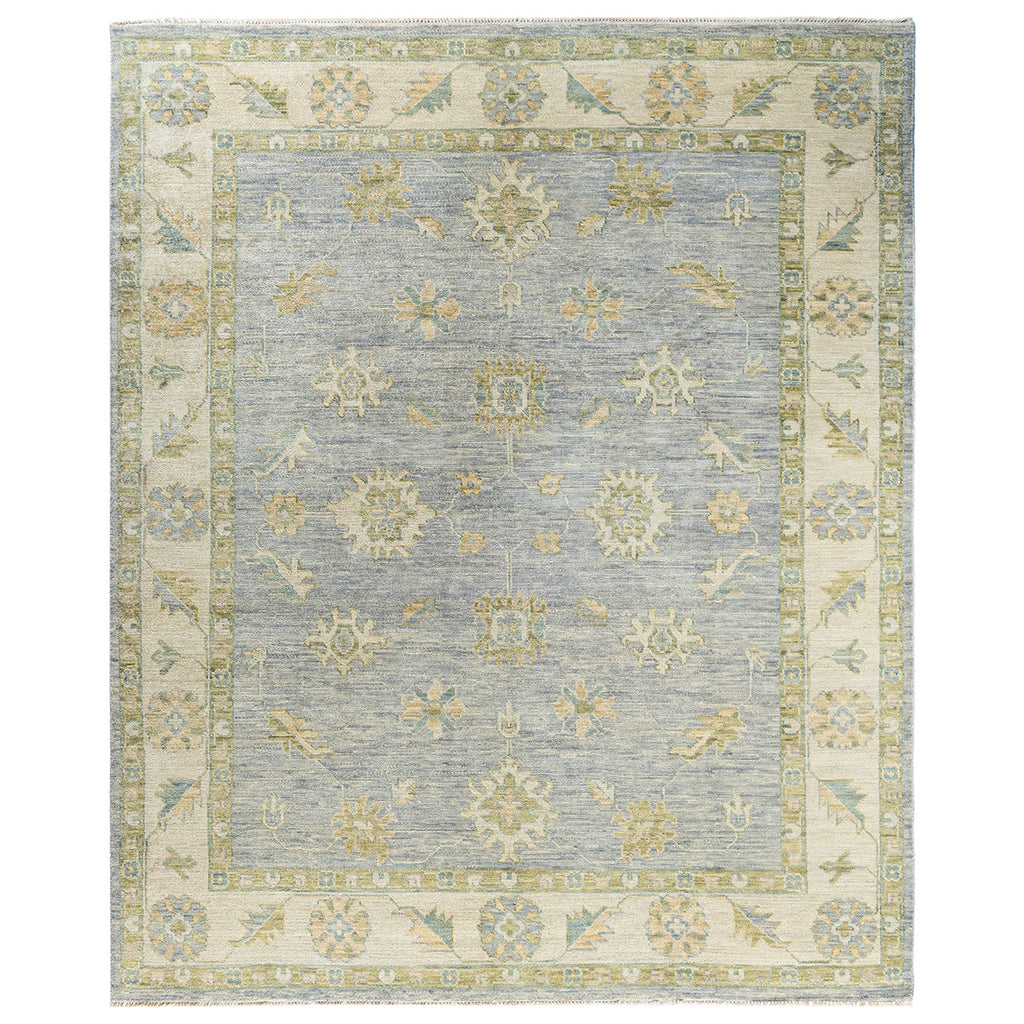 Grey Traditional Wool Rug - 8'1" x 9'8"