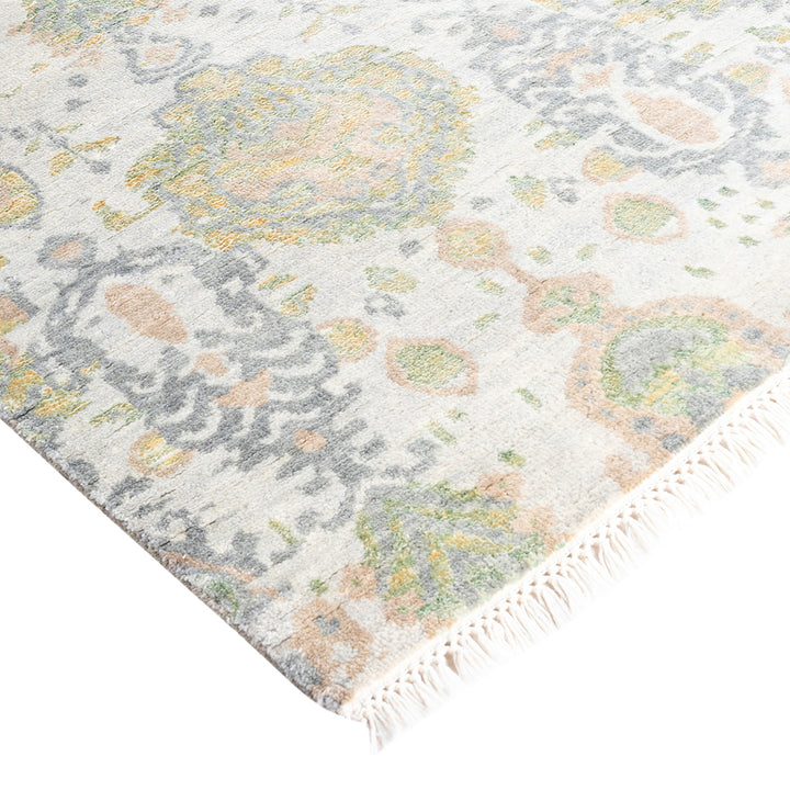 Grey Transitional Wool Silk Blend Rug - 8'1" x 10'4"