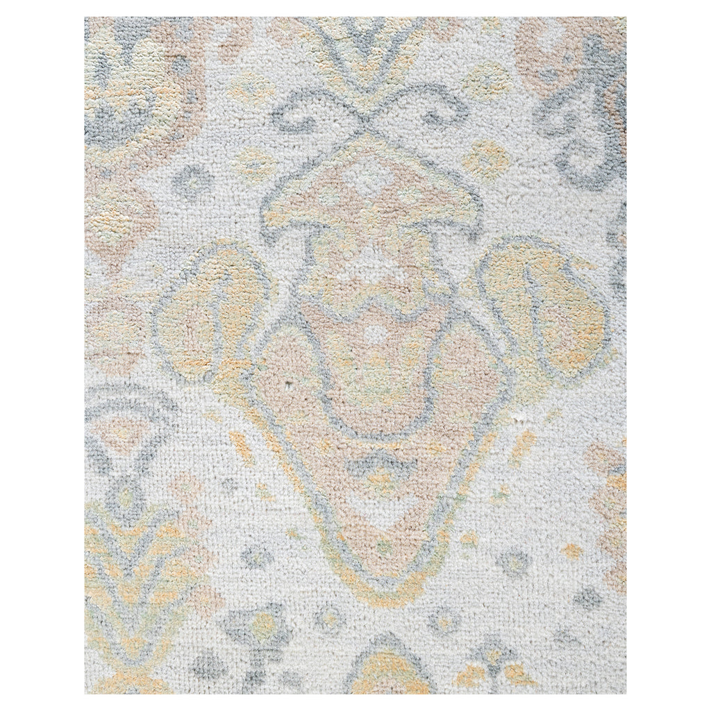 Grey Traditional Wool Slik Blend Rug - 8'1" x 10 4"