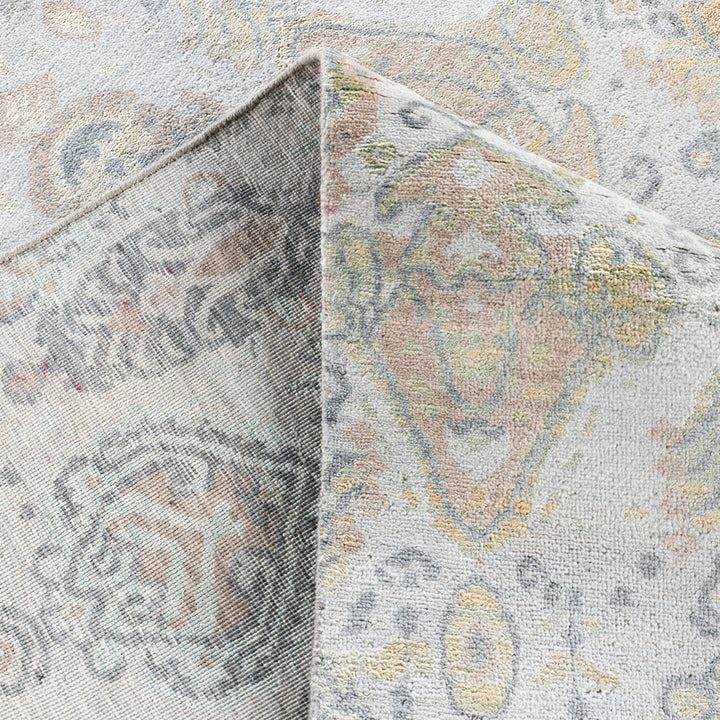 Grey Transitional Wool Silk Blend Rug - 8'1" x 10'4"