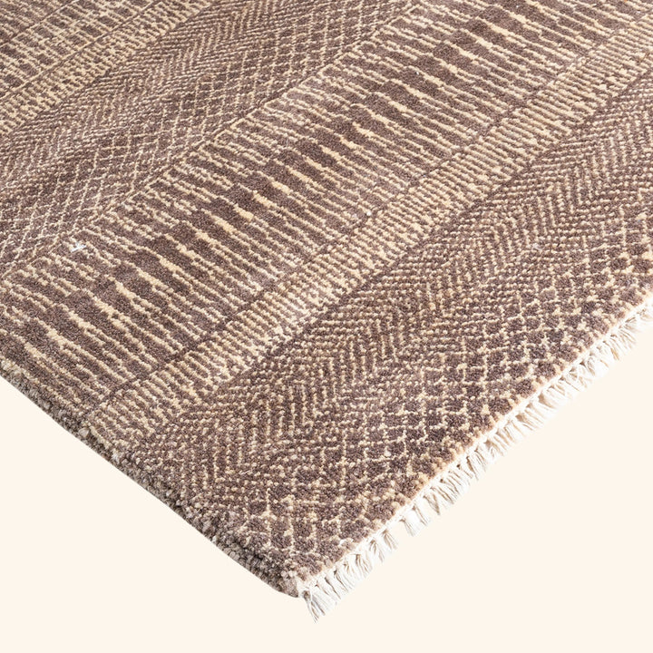 Brown Transitional Wool Rug - 9'2" x 12'1"