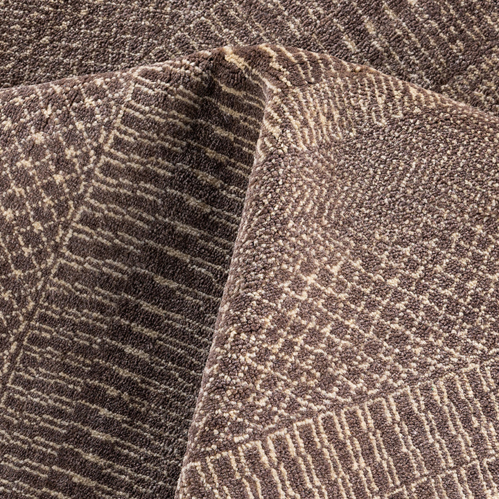 Brown Transitional Wool Rug - 9'2" x 12'1"