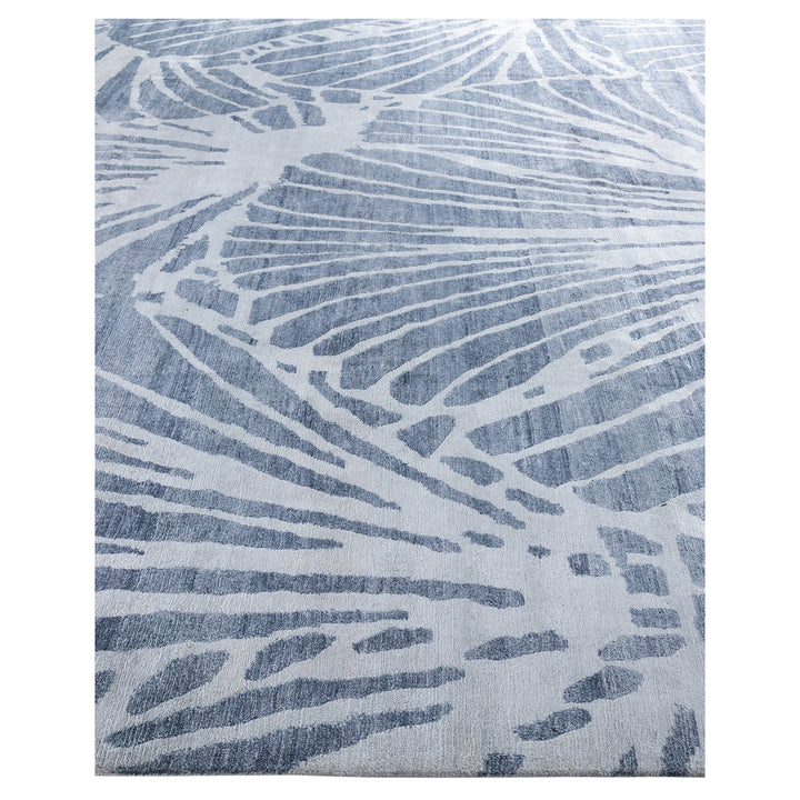 Grey Transitional Silk Rug - 9'1" x 11'9"