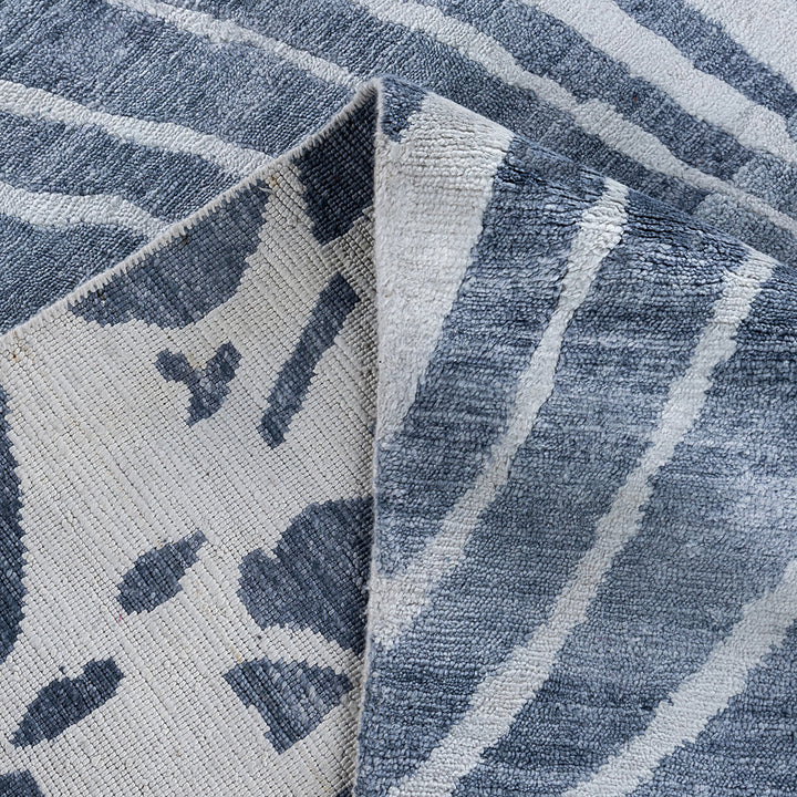 Grey Transitional Silk Rug - 9'1" x 11'9"