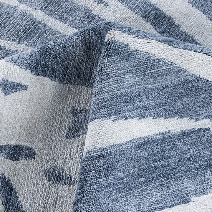 Grey Transitional Silk Rug - 9'1" x 11'9"