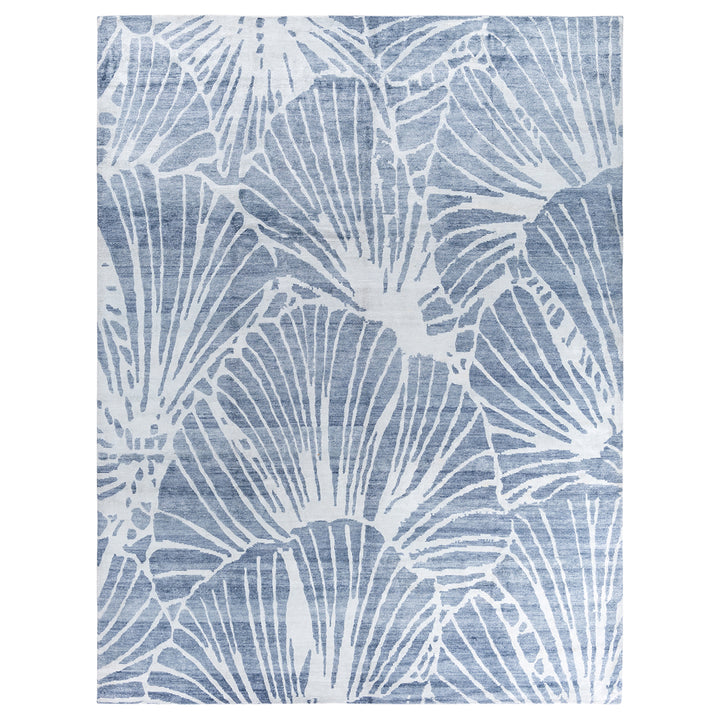 Grey Transitional Silk Rug - 9'1" x 11'9"