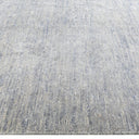 Grey Solid Wool Slik Blend Rug - 9' x 12'4"