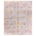 Pink Traditional Wool Slik Blend Rug - 8'2" x 10'1"