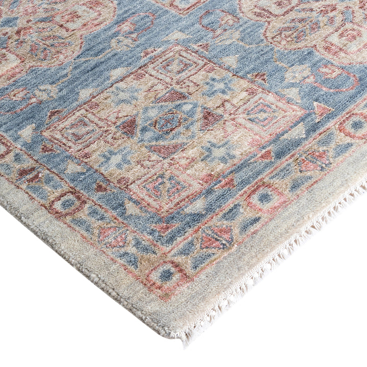 Sand Traditional Wool Silk Blend Rug - 9'2" x 12'2"