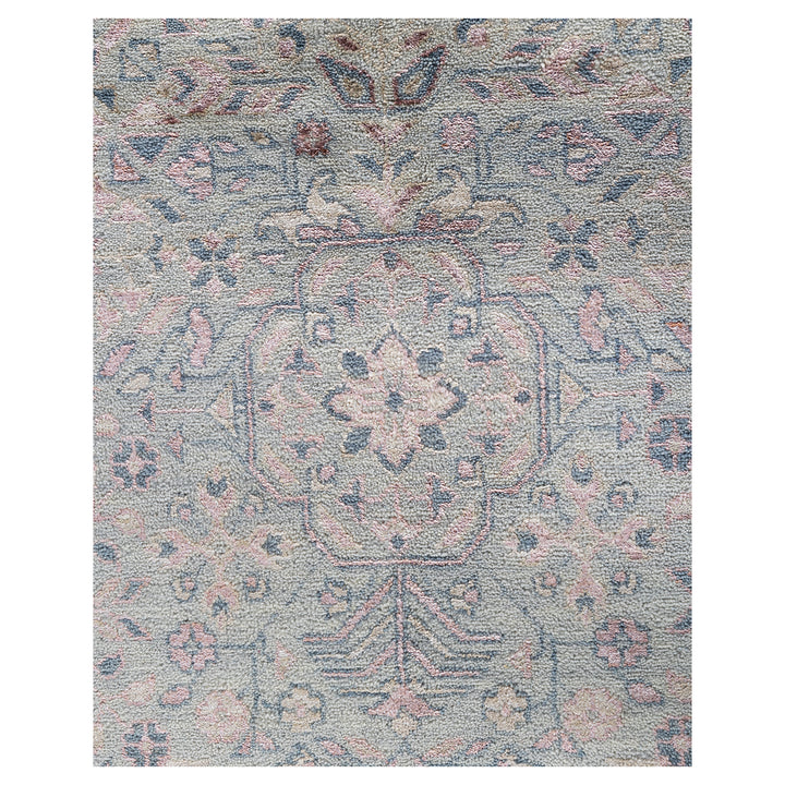 Sand Traditional Wool Silk Blend Rug - 9'2" x 12'2"
