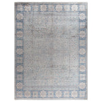 Sand Traditional Wool Silk Blend Rug - 9'2" x 12'2"