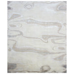 Ivory Contemporary Silk Wool Blend Rug - 8'11" x 12'2"