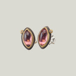 Marquise Pink Tourmaline Stud Earring