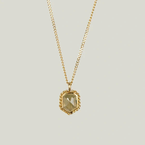 Absrtact Beige Diamond Necklace
