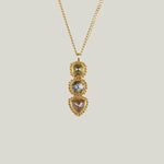 3 Multi Colored Diamond Necklace