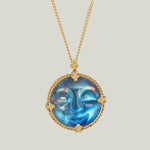 Carved Smiling Moonstone Necklace