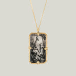 Rectangular Tourmalated Quartz Necklace