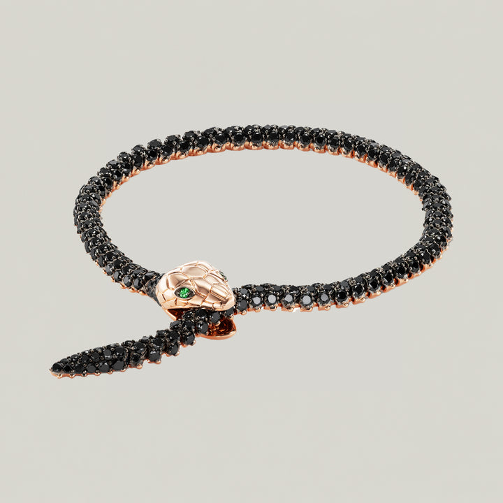 Nouveau Black Diamond Serpent Bracelet