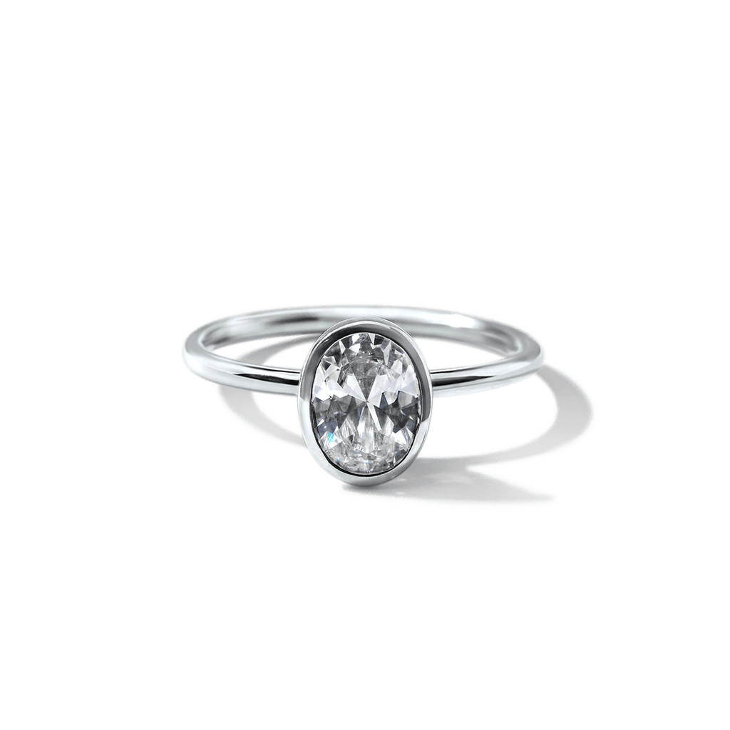 Ila 4-Prong Solitaire Engagement Ring Mount Platinum / Oval