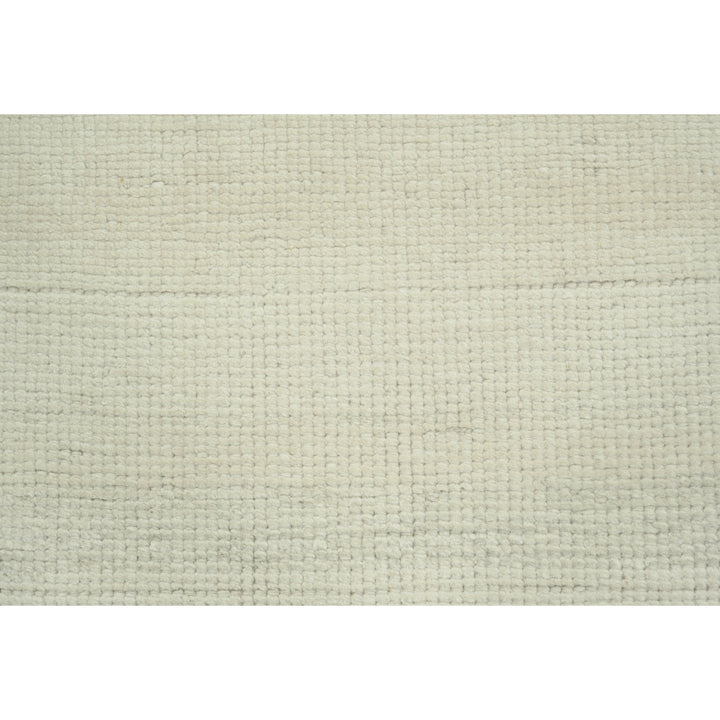 Cream Textured Wool Rug - 8' x 10'