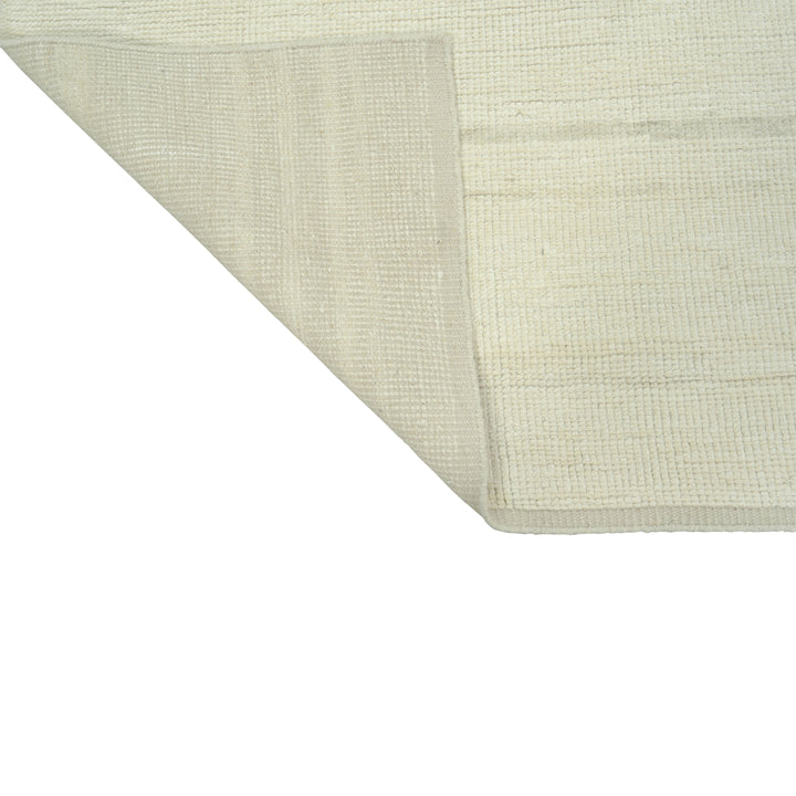 Cream Textured Wool Rug - 8' x 10'