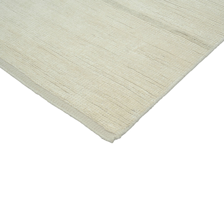 Cream Textured Wool Rug - 8' x 10'