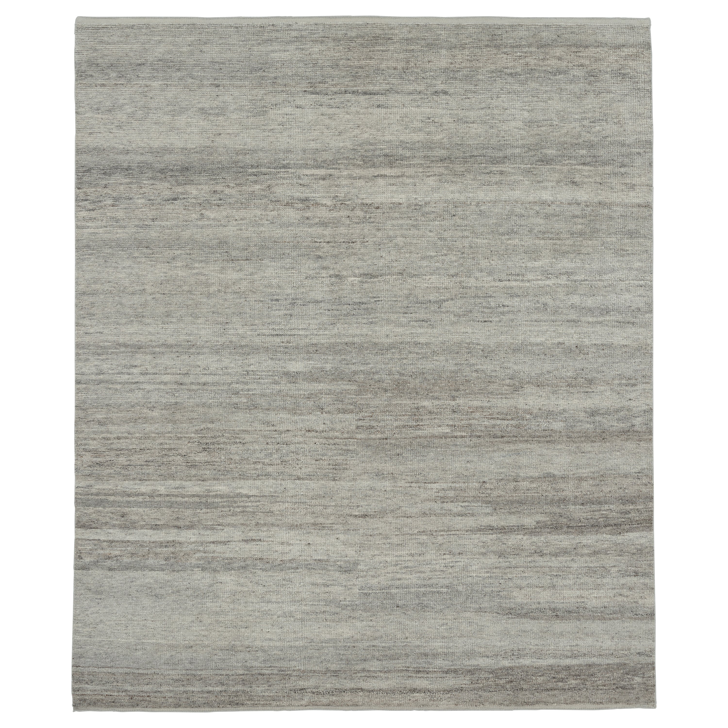 Grey Contemporary Wool Rug - 8' x 10'