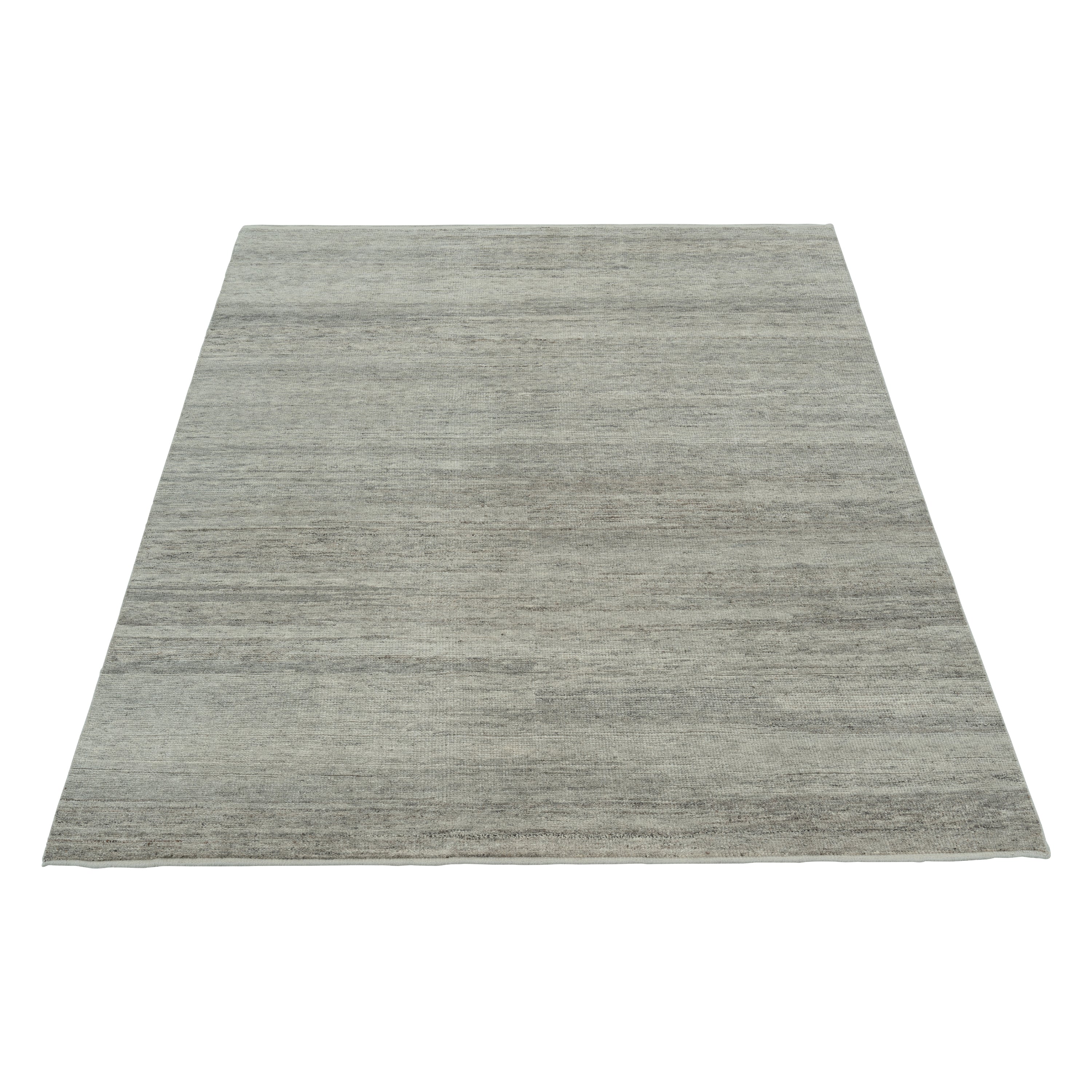 Grey Contemporary Wool Rug - 8' x 10'