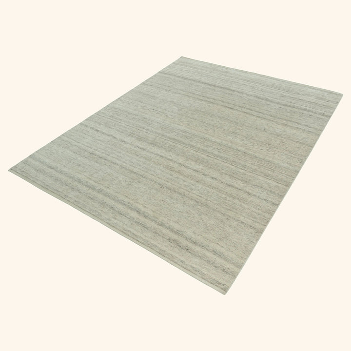 Grey Textured Wool Rug - 8' x 10'