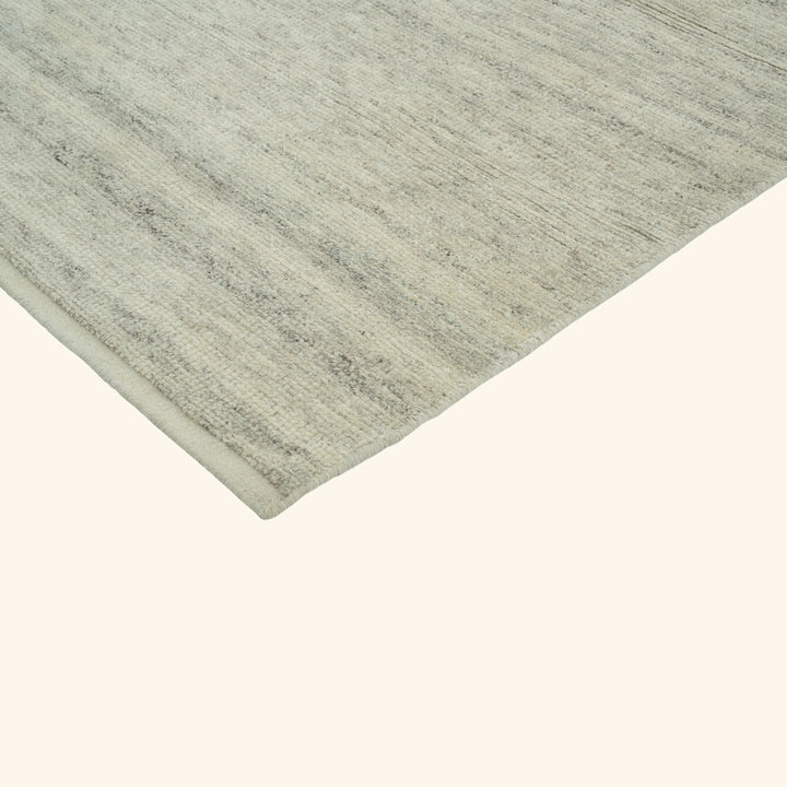 Grey Textured Wool Rug - 8' x 10'
