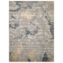 Blue Contemporary Silk Wool Blend Rug - 9'10" x 14'1"