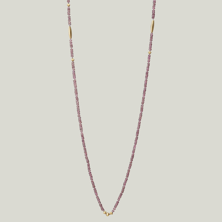 Pink Tourmaline Handmade Beaded Necklace