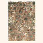 Multicolored Contemporary Wool Silk Blend Rug